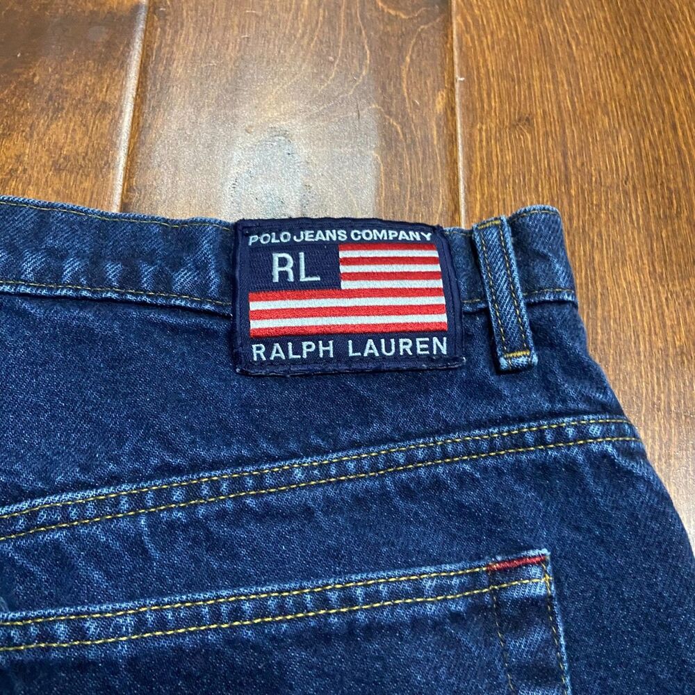 Polo Jeans Company Ralph Lauren Vintage Baggy Banner Jeans Men's Size 38 x 32 - Picture 5 of 9